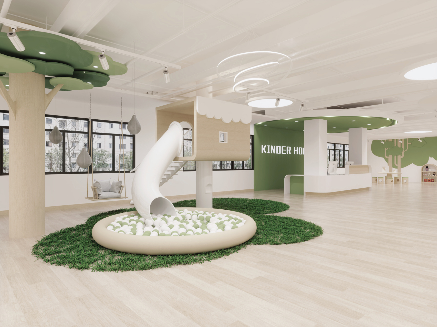 幼兒園大廳設(shè)計(jì)｜打破空間束縛